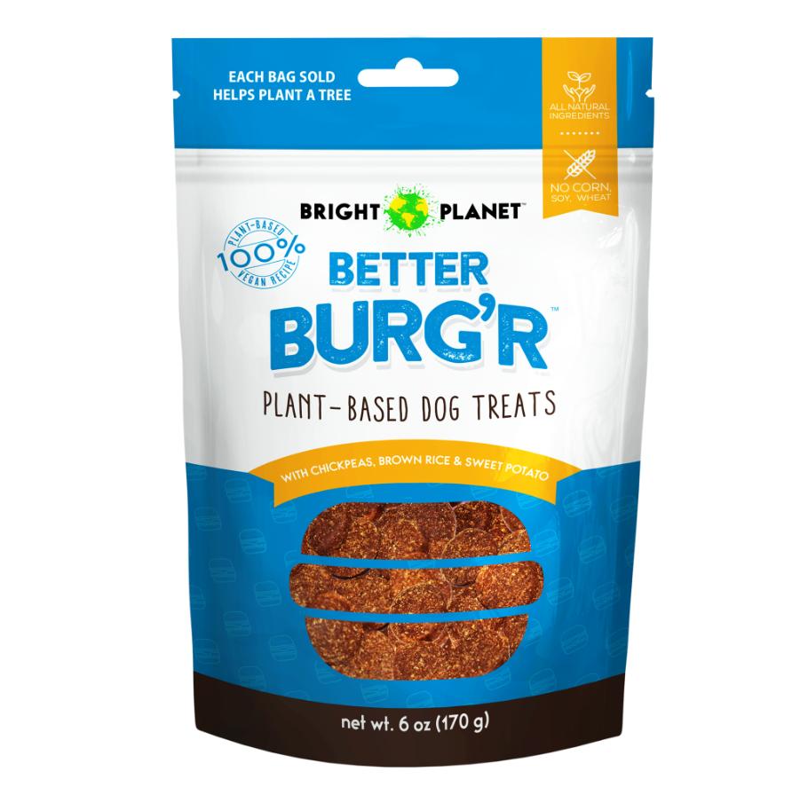 Bright Planet Better Burg'r Plant-Based Training Dog Treats, 6-oz