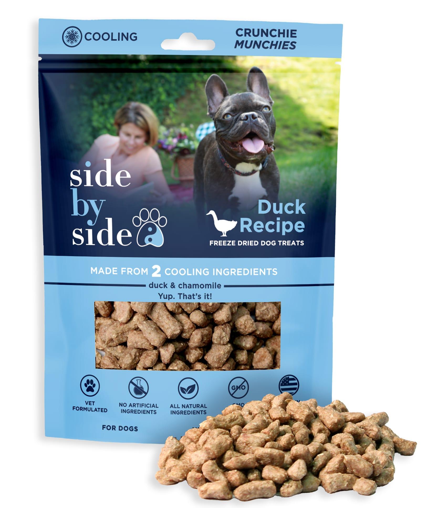 Side by Side Duck Crunchie Munchies Freeze-Dried Dog Treats, 4-oz