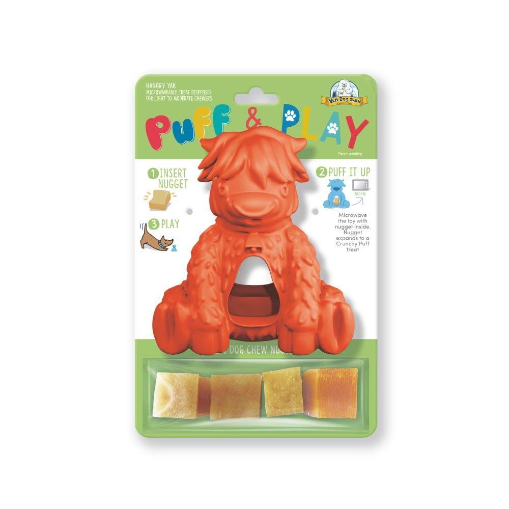 Yeti Puff & Play Yak Dog Toy, Orange