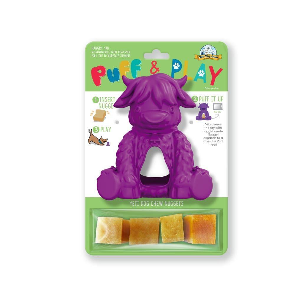 Yeti Puff & Play Yak Dog Toy, Purple
