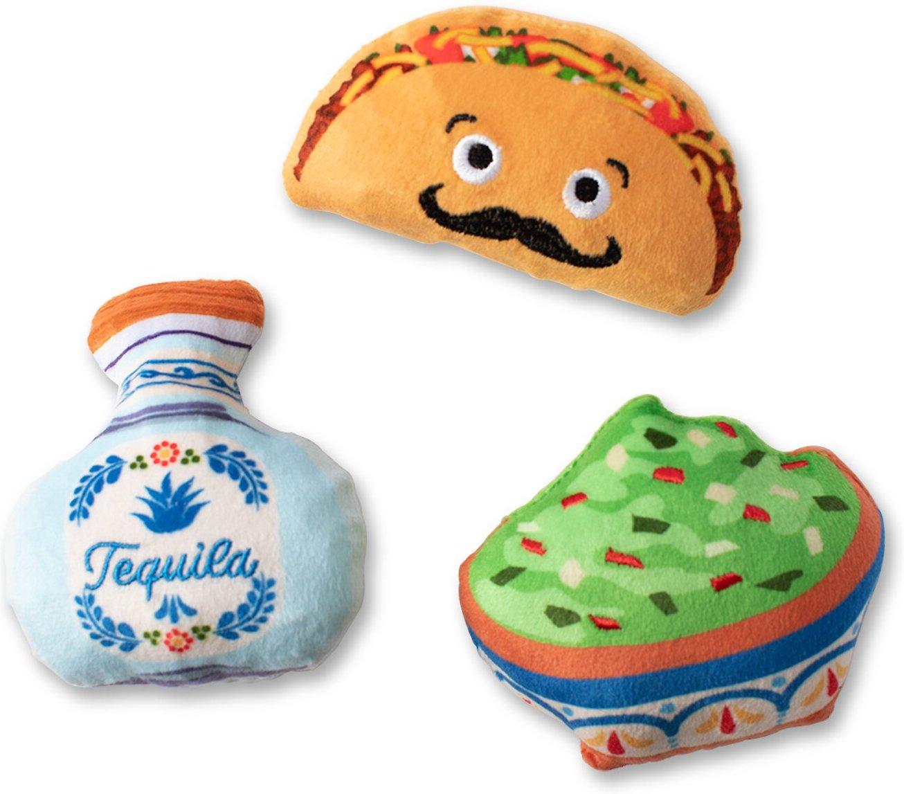 Pet Shop by Fringe Studio Taco Tuesday Dog Toy, Mini, 3-pk