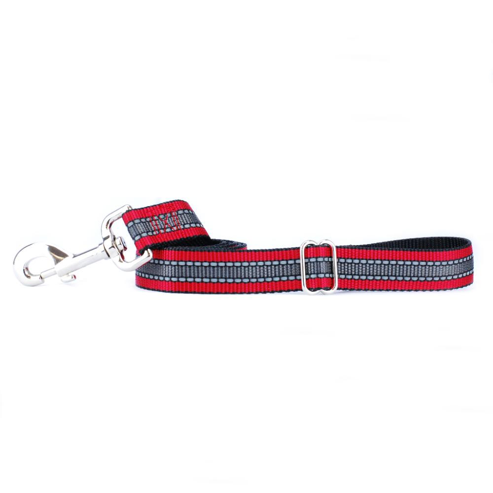 2 Hounds Design Nylon Leash with Traffic Handle for Dogs, Red Reflective