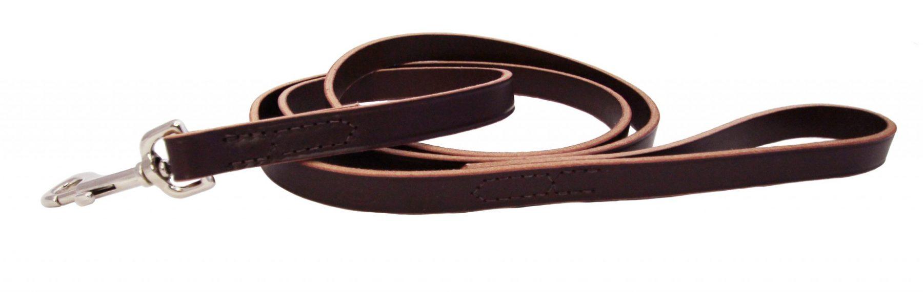 Auburn Leathercrafters Leather Training Dog Leash, Burgundy, 1/4-in x 6-ft
