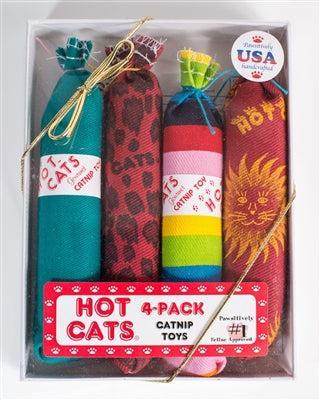 Hot Cats Gift Box Catnip Cat Toy, 4-pk