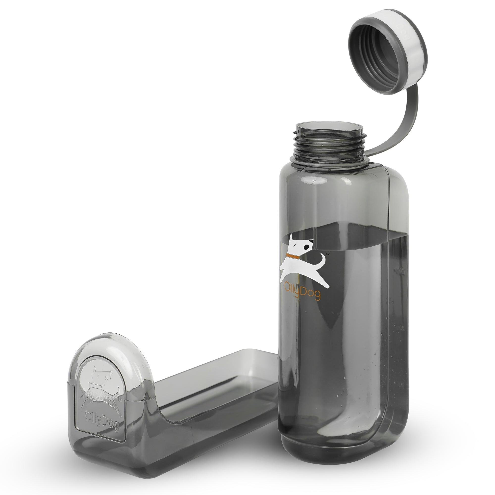 OllyDog OllyBottle Dog Water Bottle, Grey,  1-L