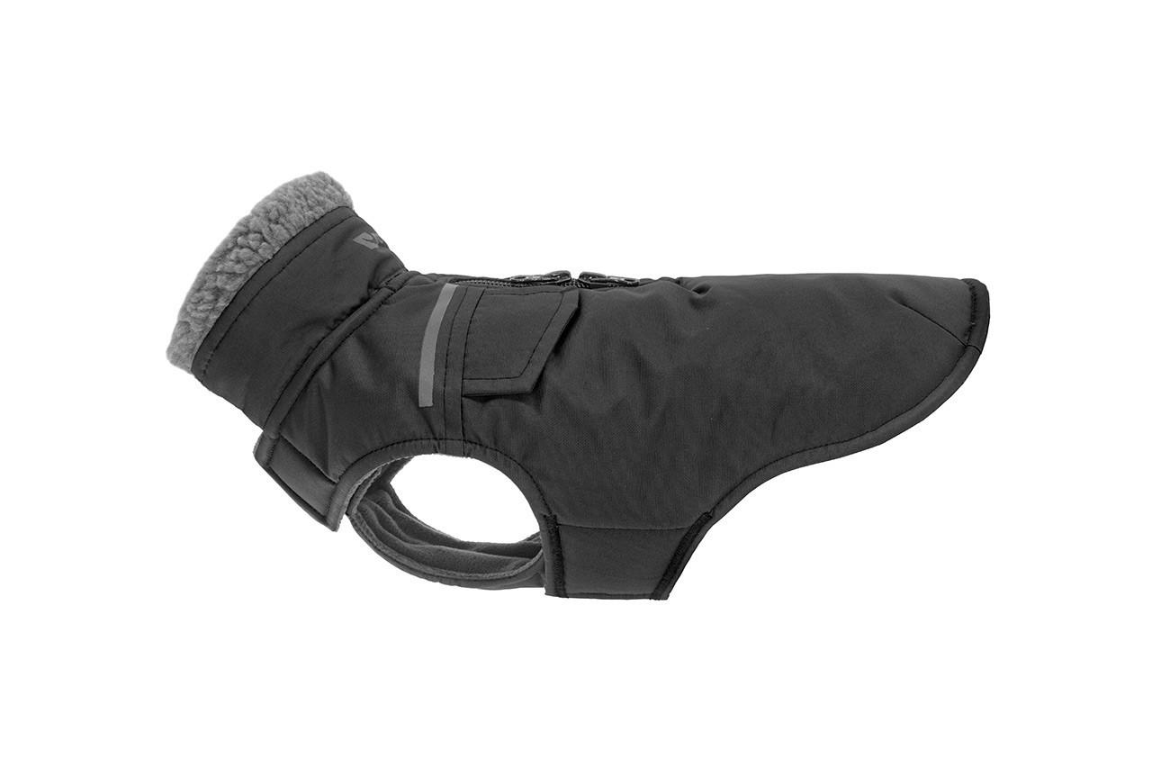 RC Pets District Parka Dog Coat, Black, 10