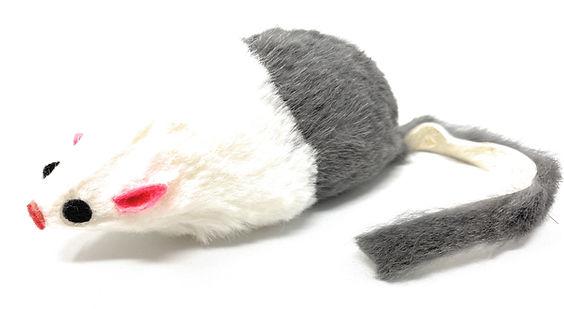 Boca Pet Real Fur Mouse Rattle Cat Toy