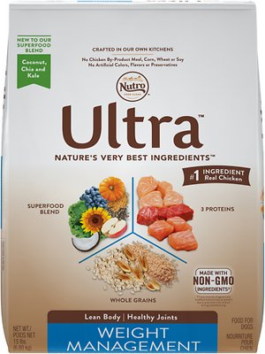 Nutro Ultra Weight Management Dry Dog Food, 15-lb (**)