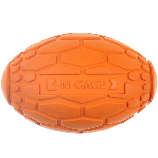 N-Gage Squeaker Football Dog Toy, Orange, Regular