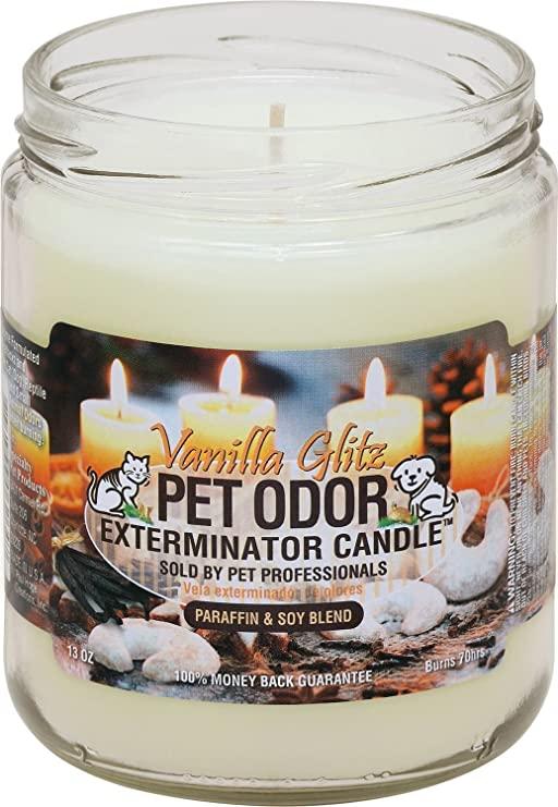Pet Odor Exterminator Deodorizing Candle Jar, Vanilla Glitz, 13-oz (Size: 13-oz)