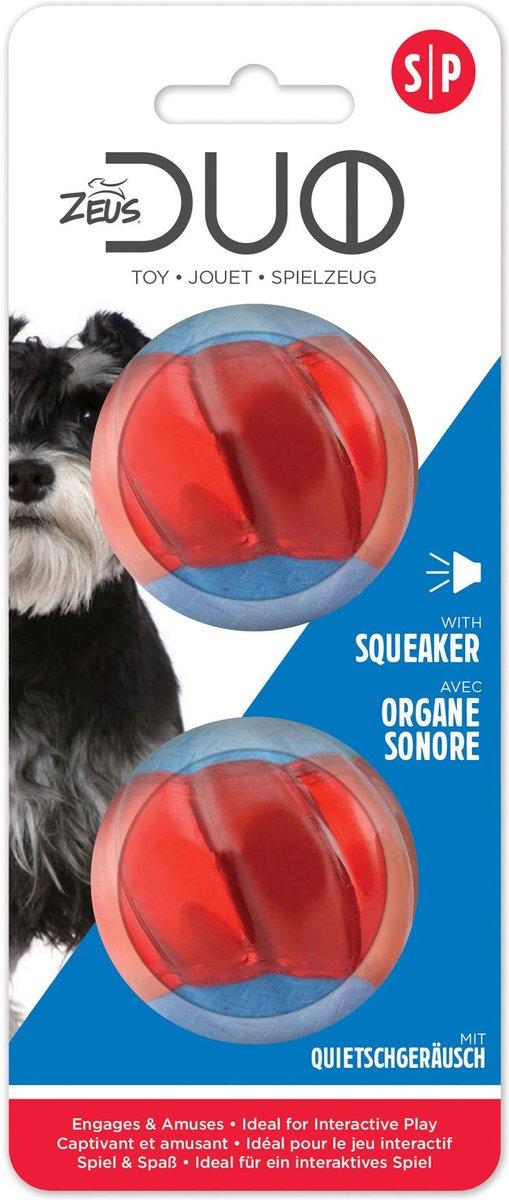 Zeus Duo Ball with Squeaker Dog Toy