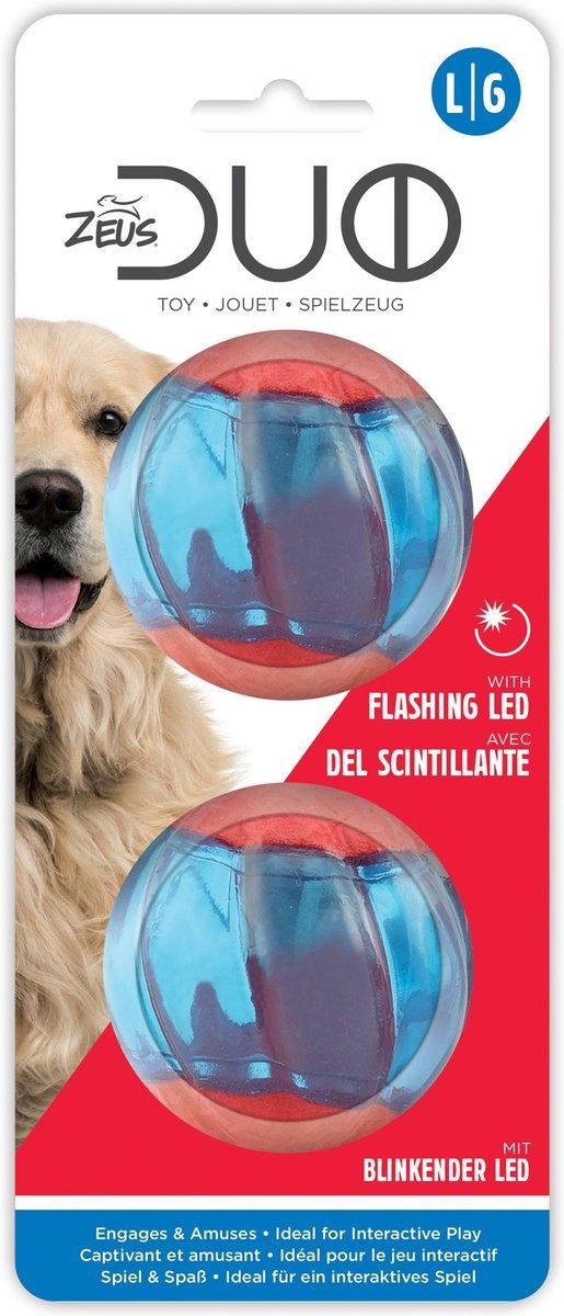 Zeus Duo Ball with LED Dog Toy, 2.5-in, 2-pk