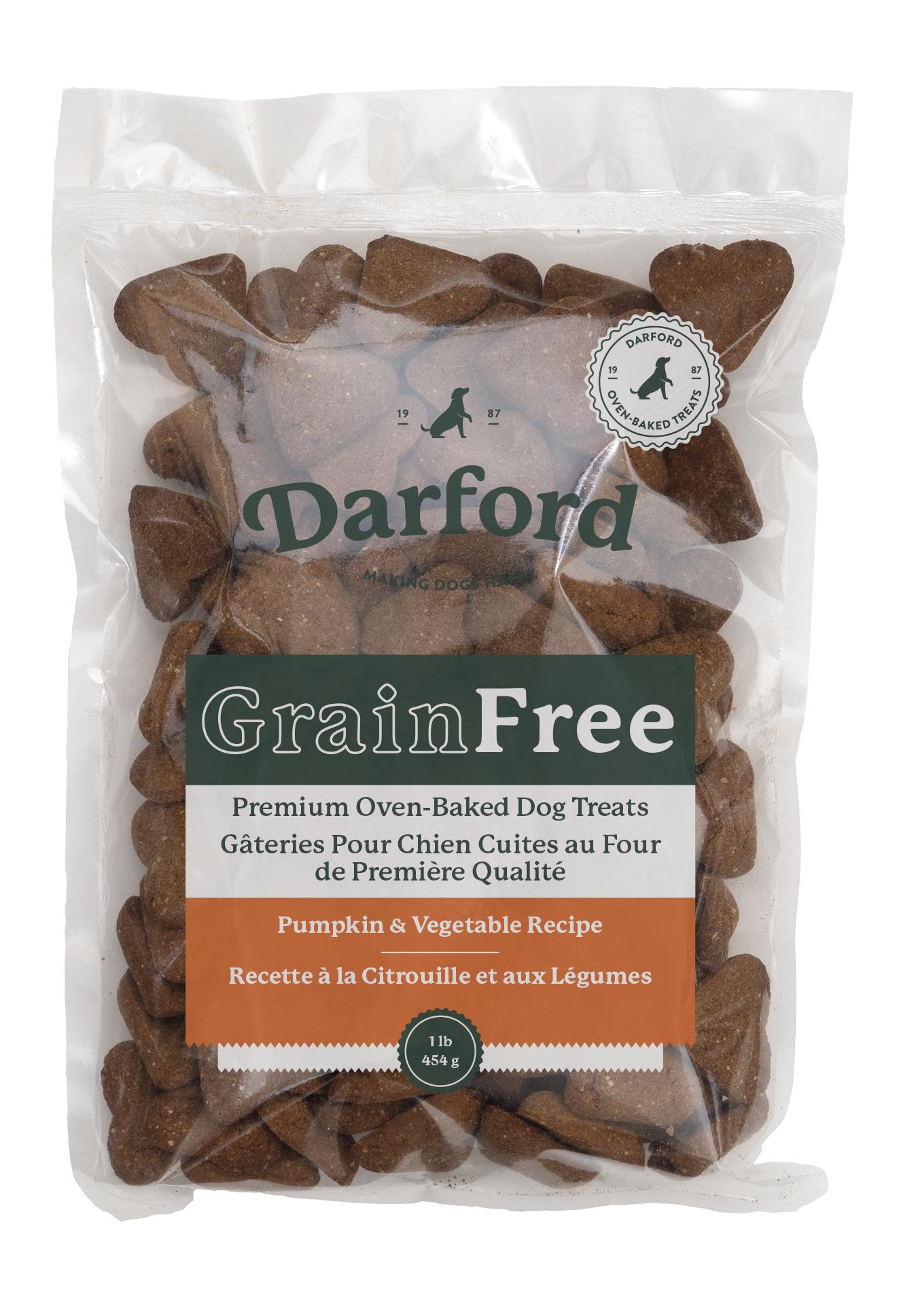 Darford Pumpkin Grain-Free Oven-Baked Dog Treats, 1-lb