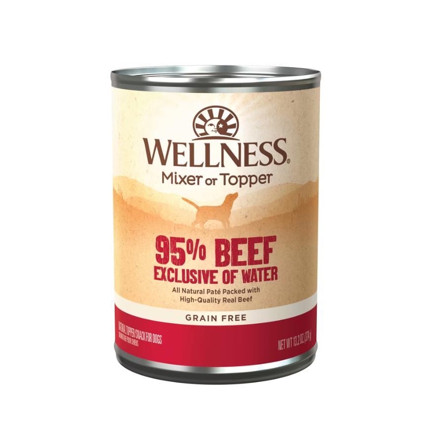 Wellness 95% Beef Grain-Free Wet Dog Food Can