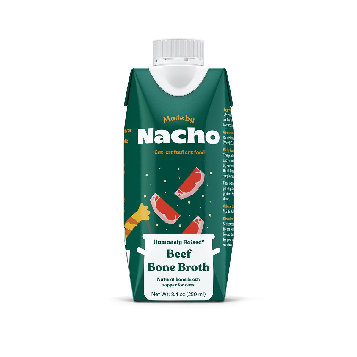 Made By Nacho Humanely Raised Beef Bone Broth Cat Food Topper