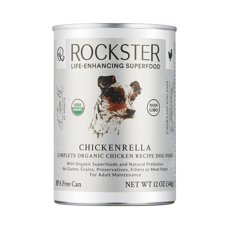 The Rockster Chickenrella Chicken Wet Dog Food Can, 12-oz