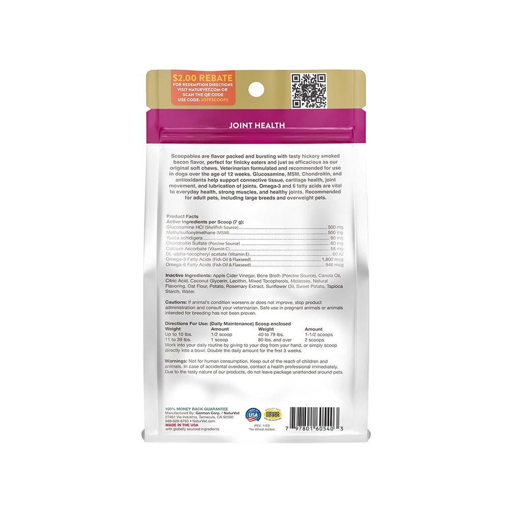 NaturVet Scoopables Glucosamine DS Plus Moderate Joint Care Dog Supplement, 11-oz