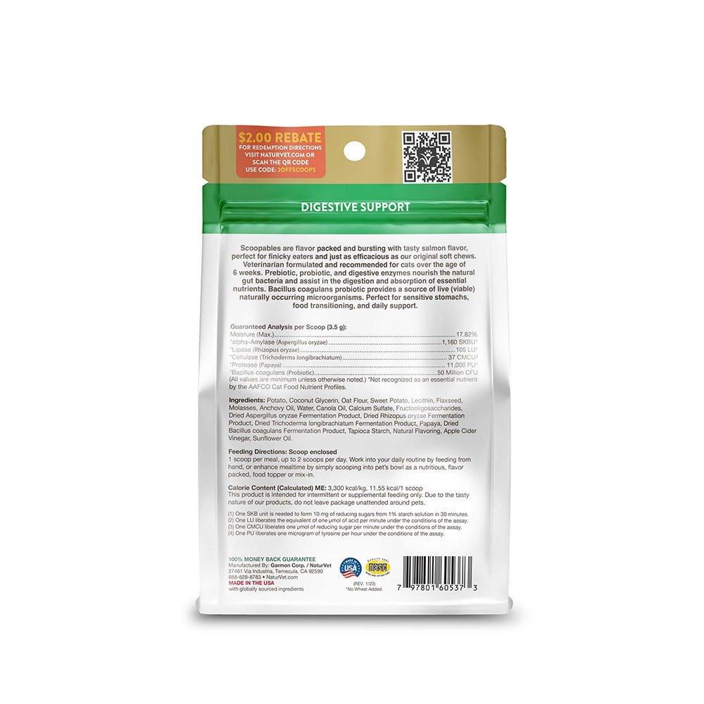 NaturVet Scoopables Digestive Enzymes Daily Digestive Support Cat Supplement, 5.5-oz