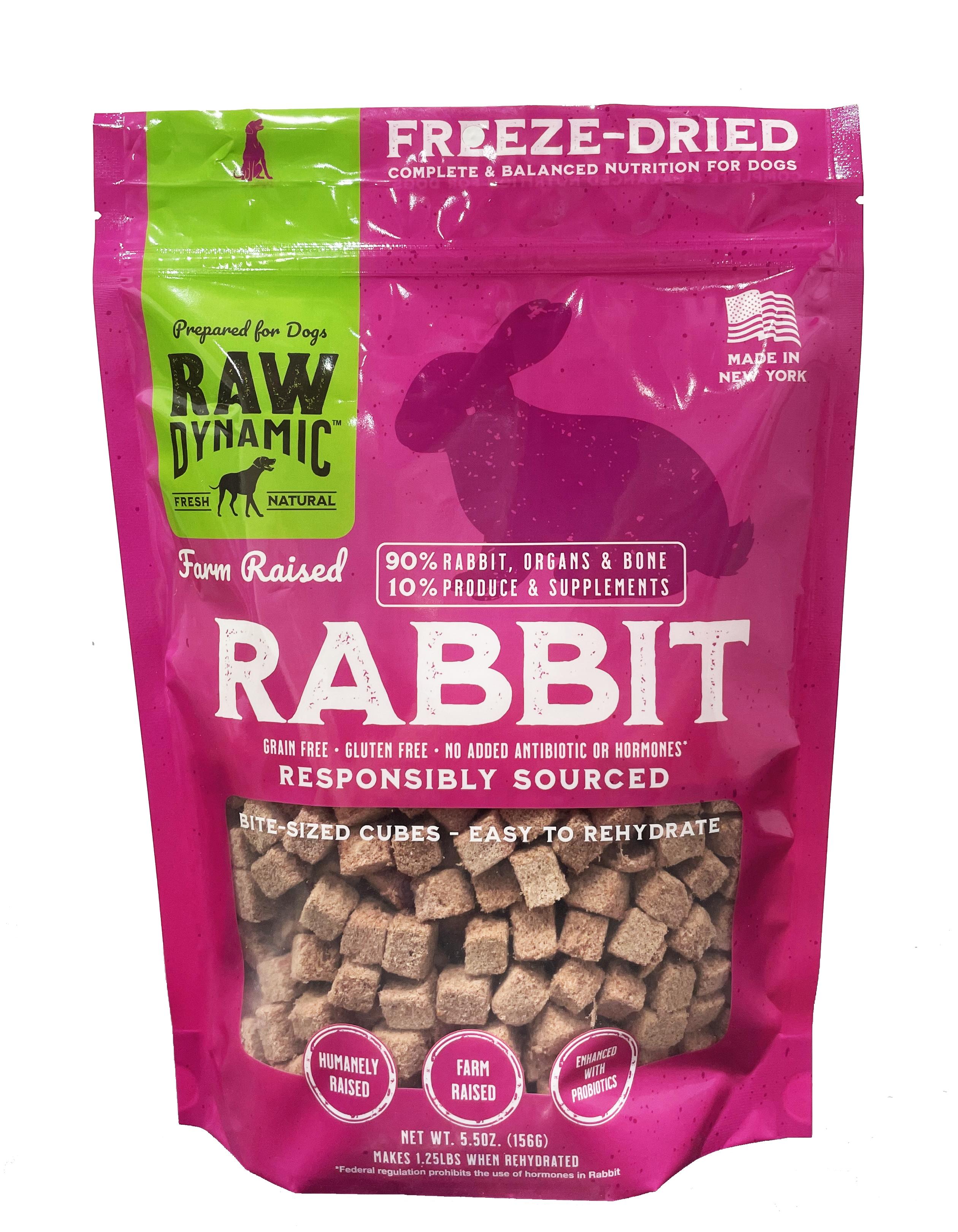 Raw Dynamic Rabbit Freeze-Dried Dog Food, 5.5-oz
