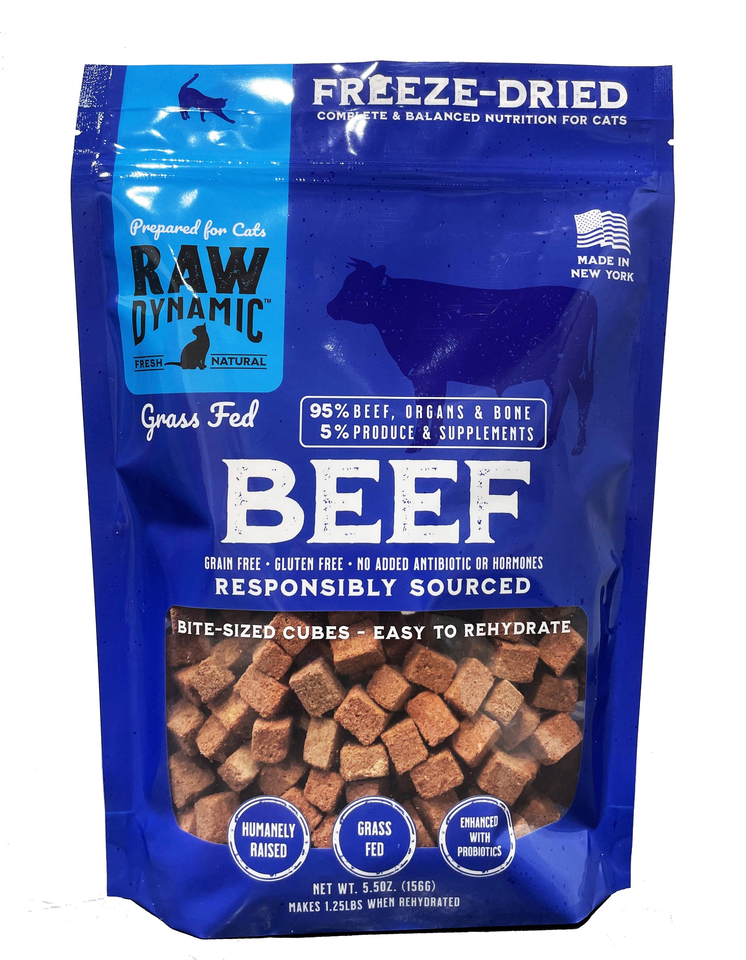 Raw Dynamic Beef Freeze-Dried Cat Food, 5.5-oz