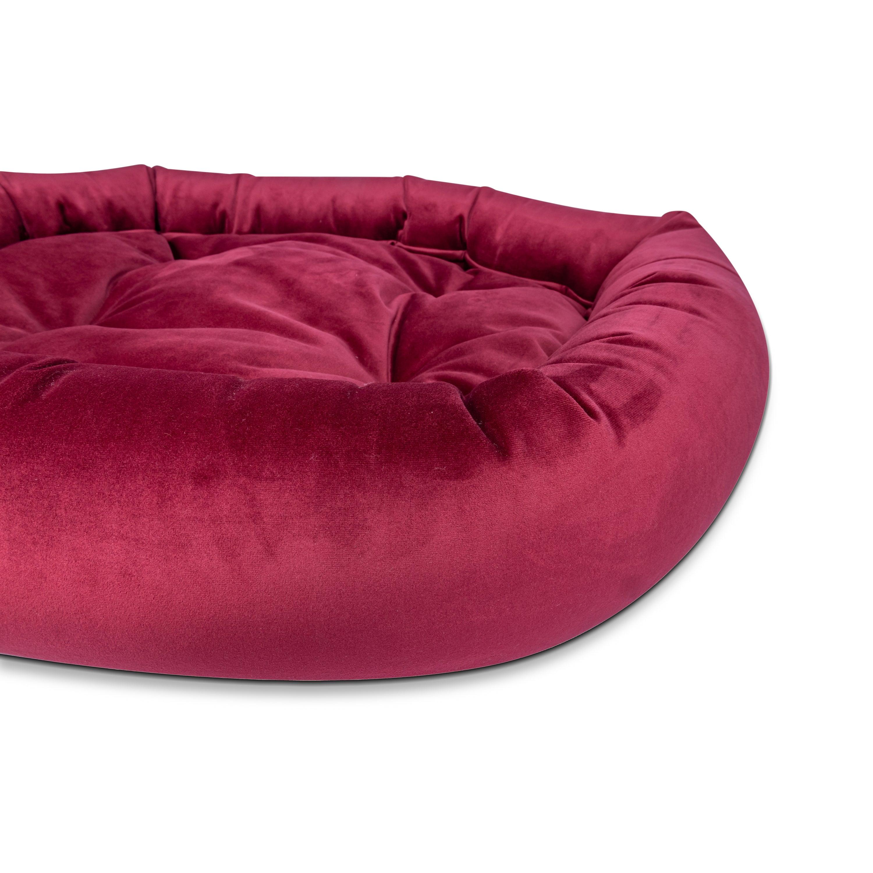 Roxbury Pet The Robertson Round Dog Bed, Garnet, Medium