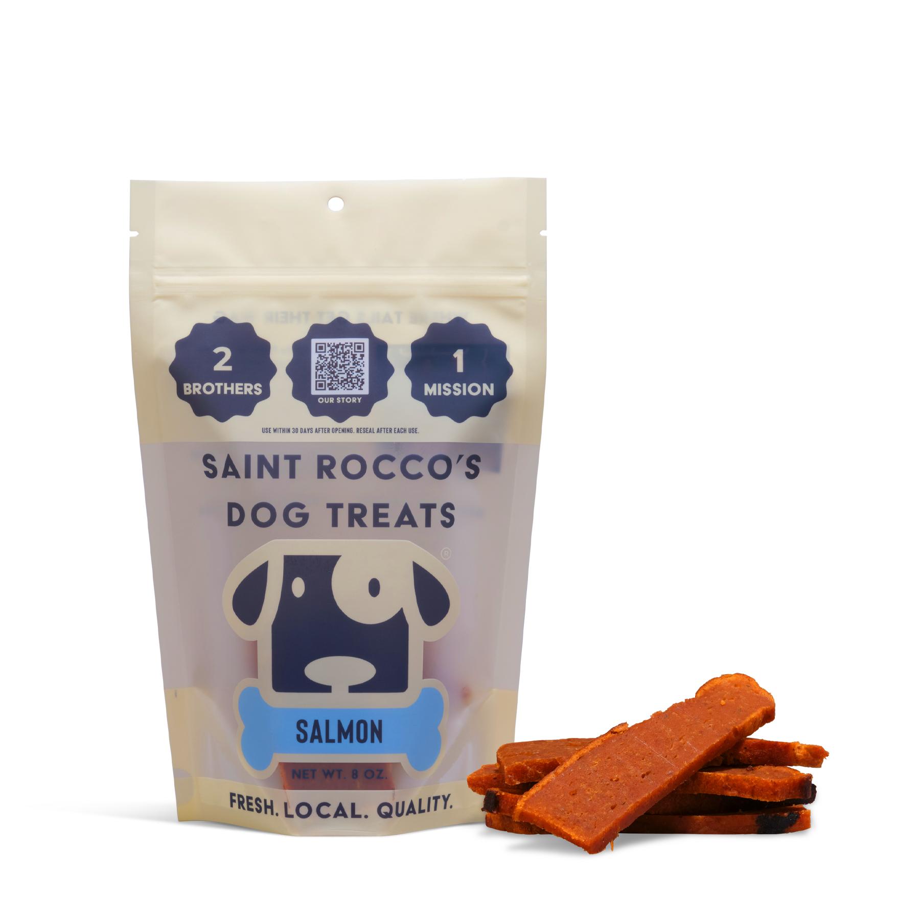 Saint Rocco's Treats Alaskan Salmon Jerky Dog Treats, 8-oz
