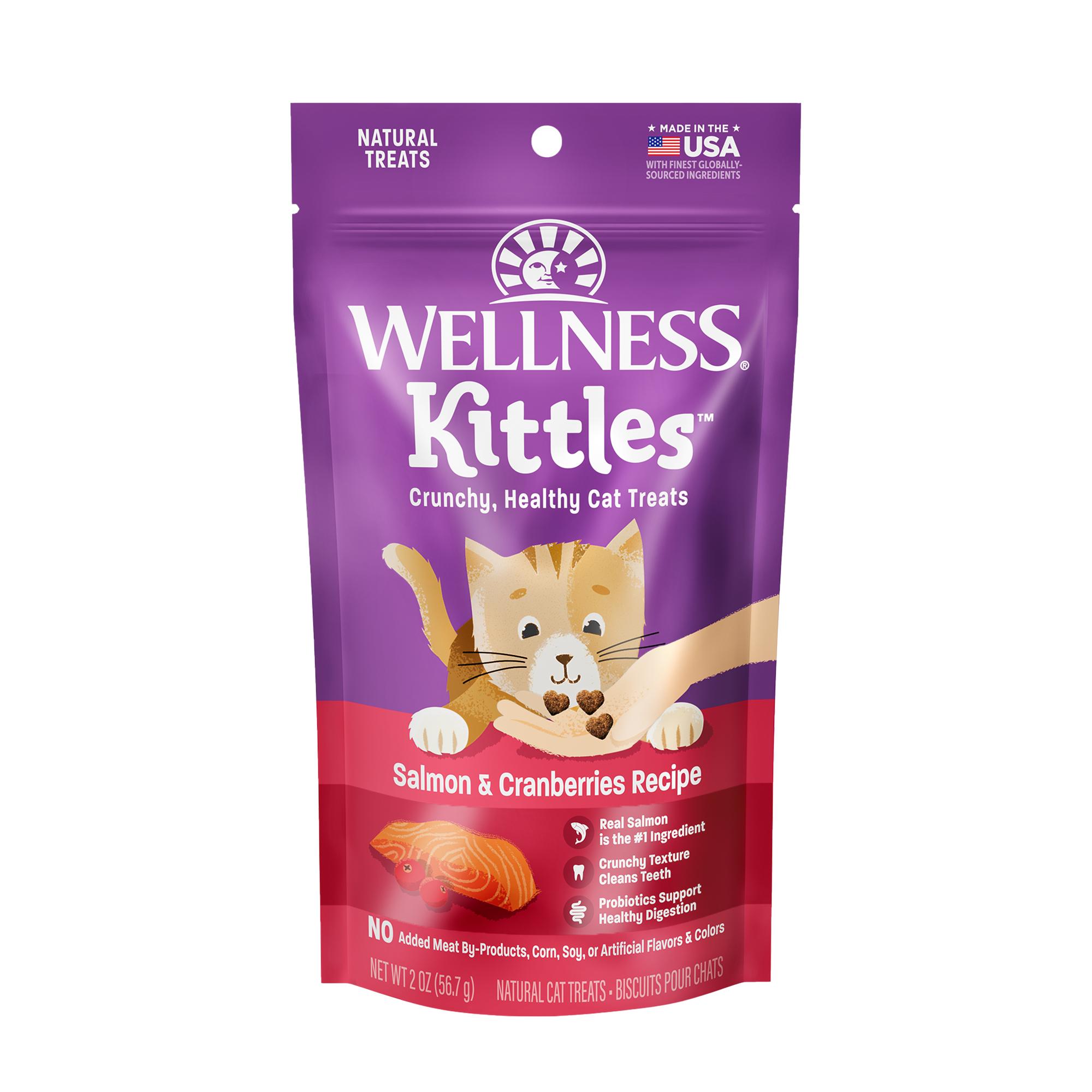 Wellness Kittles Salmon & Cranberries Grain-Free Cat Treats, 2-oz