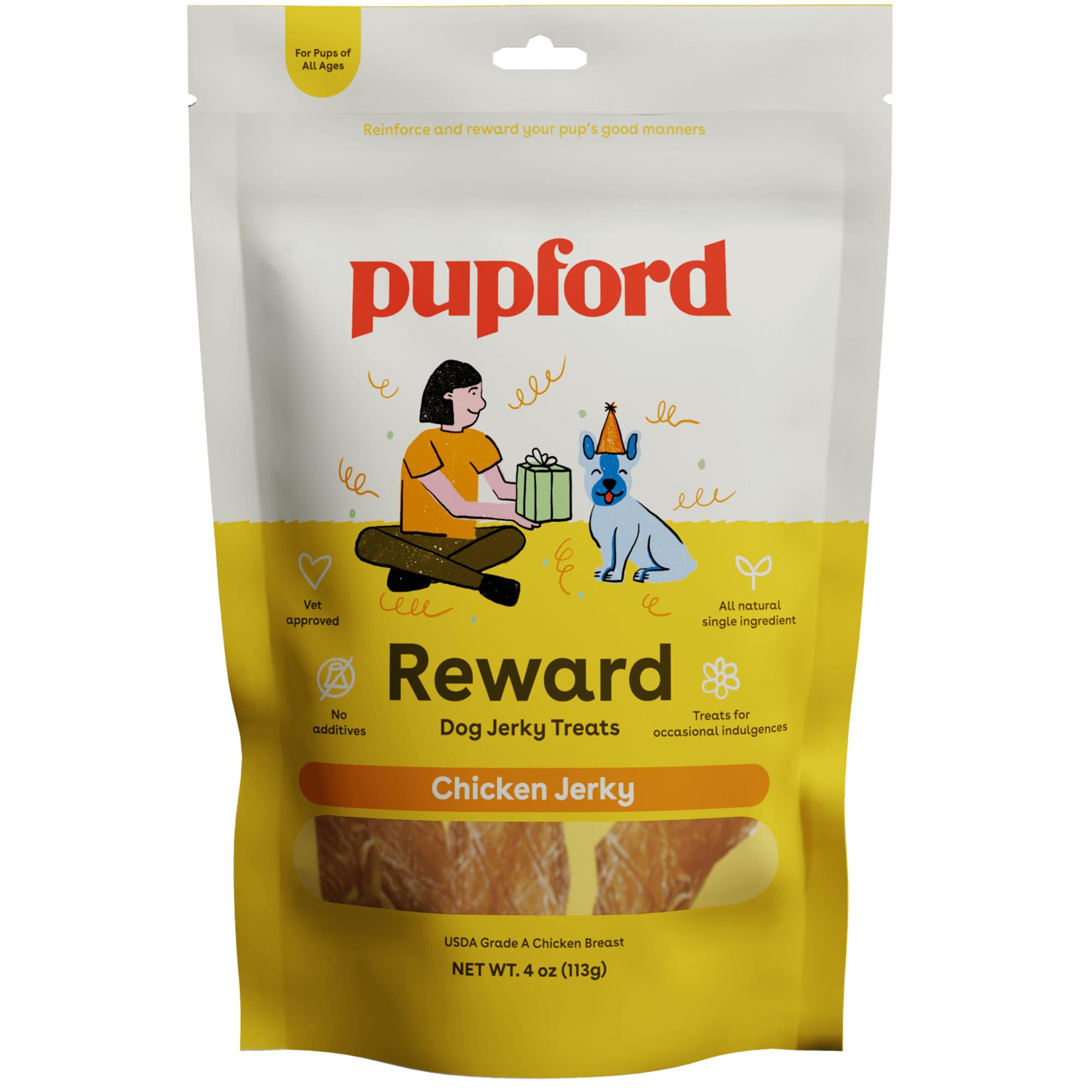 Pupford Chicken Jerky Dog Treats, 4-oz
