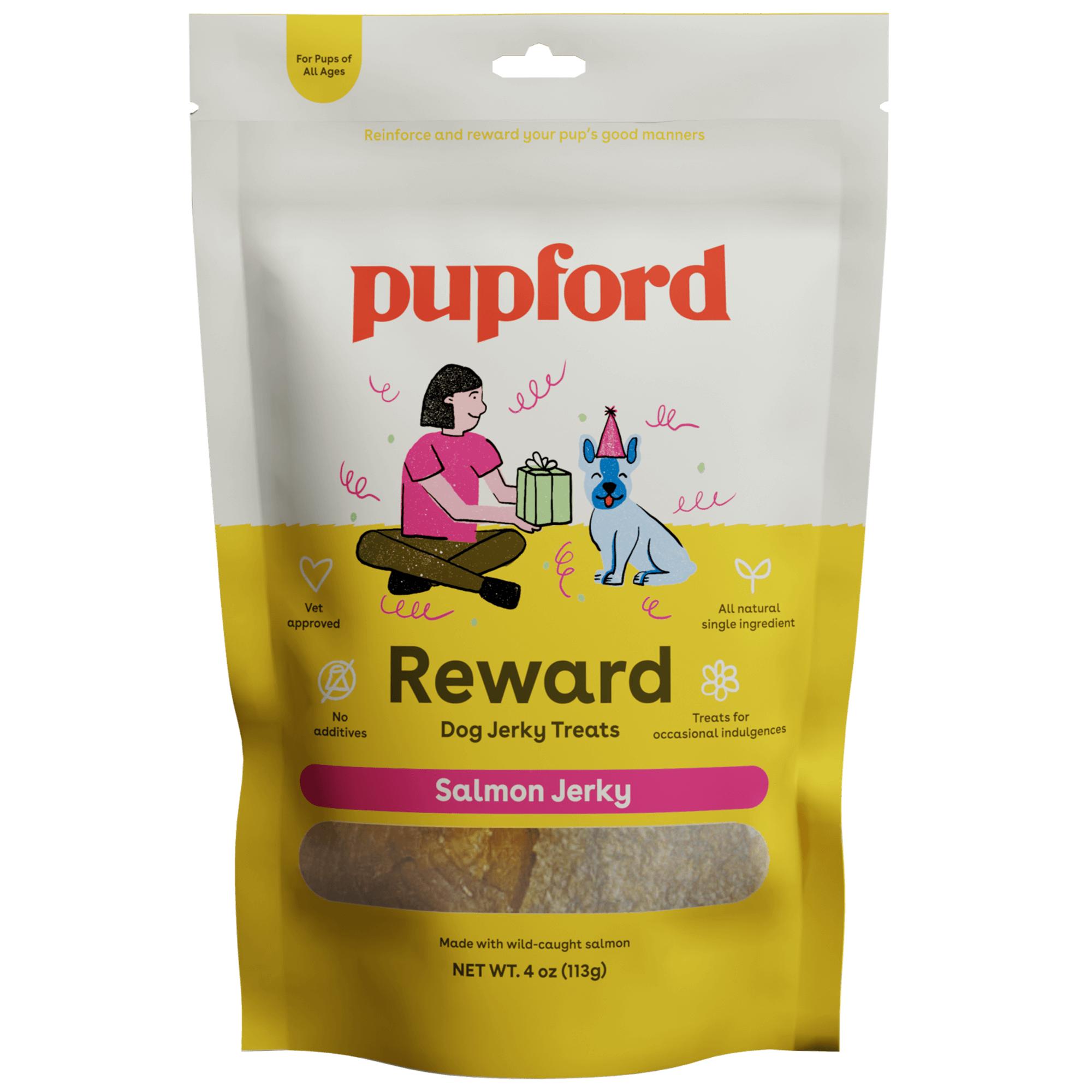 Pupford Salmon Jerky Dog Treats, 4-oz
