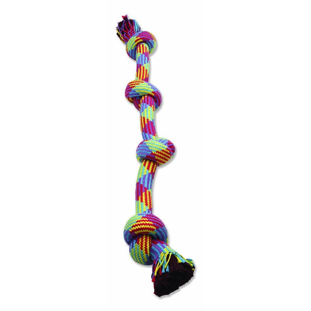 Mammoth Braidys 4 Knot Rope Dog Toy, Color Varies