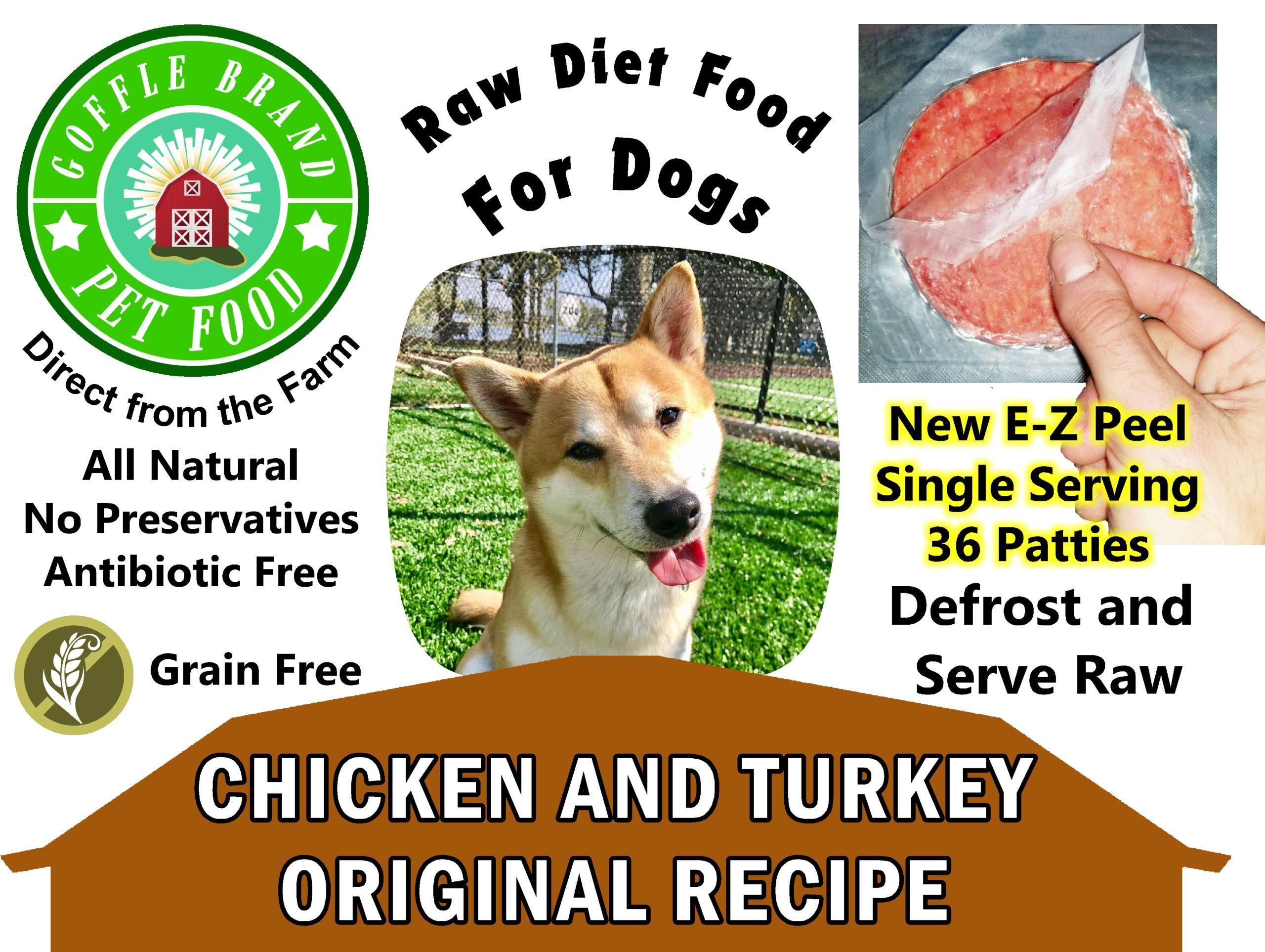 Goffle Brand Pet Food Original Patties Frozen Dog Food