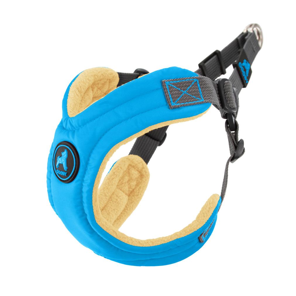 Gooby Escape Free Memory Foam Step-In Dog Harness, Blue, Medium