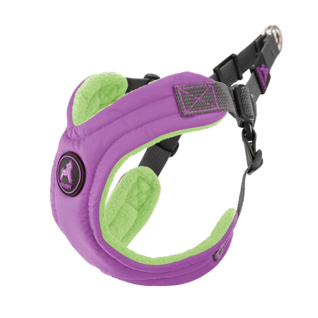 Gooby Escape Free Memory Foam Step-In Dog Harness, Purple, Medium