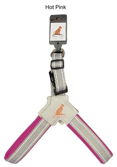 Doggy Tales Step In V Dog Harness, Hot Pink, Large