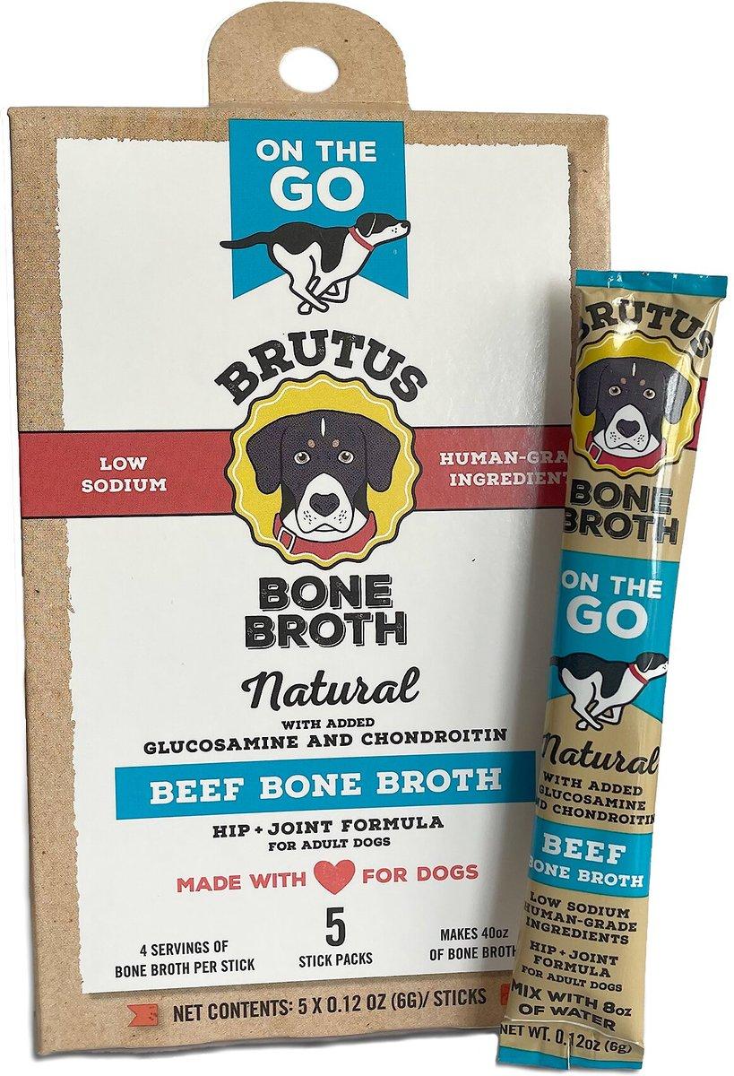 Brutus Bone Broth On The Go Beef Hip & Joint Formula Dog Food Topper
