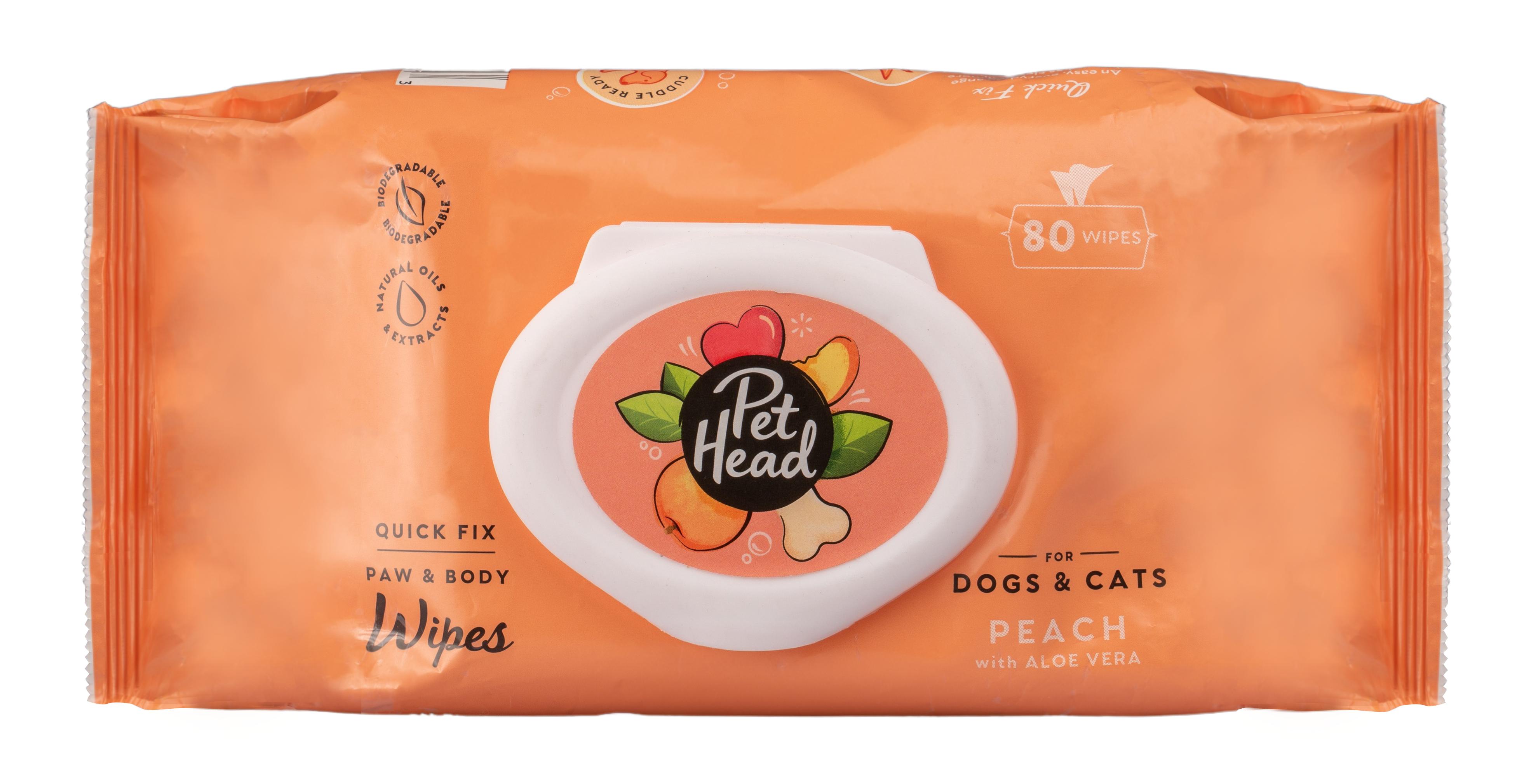Pet Head Quick Fix Wipes for Dogs & Cats, 80-count