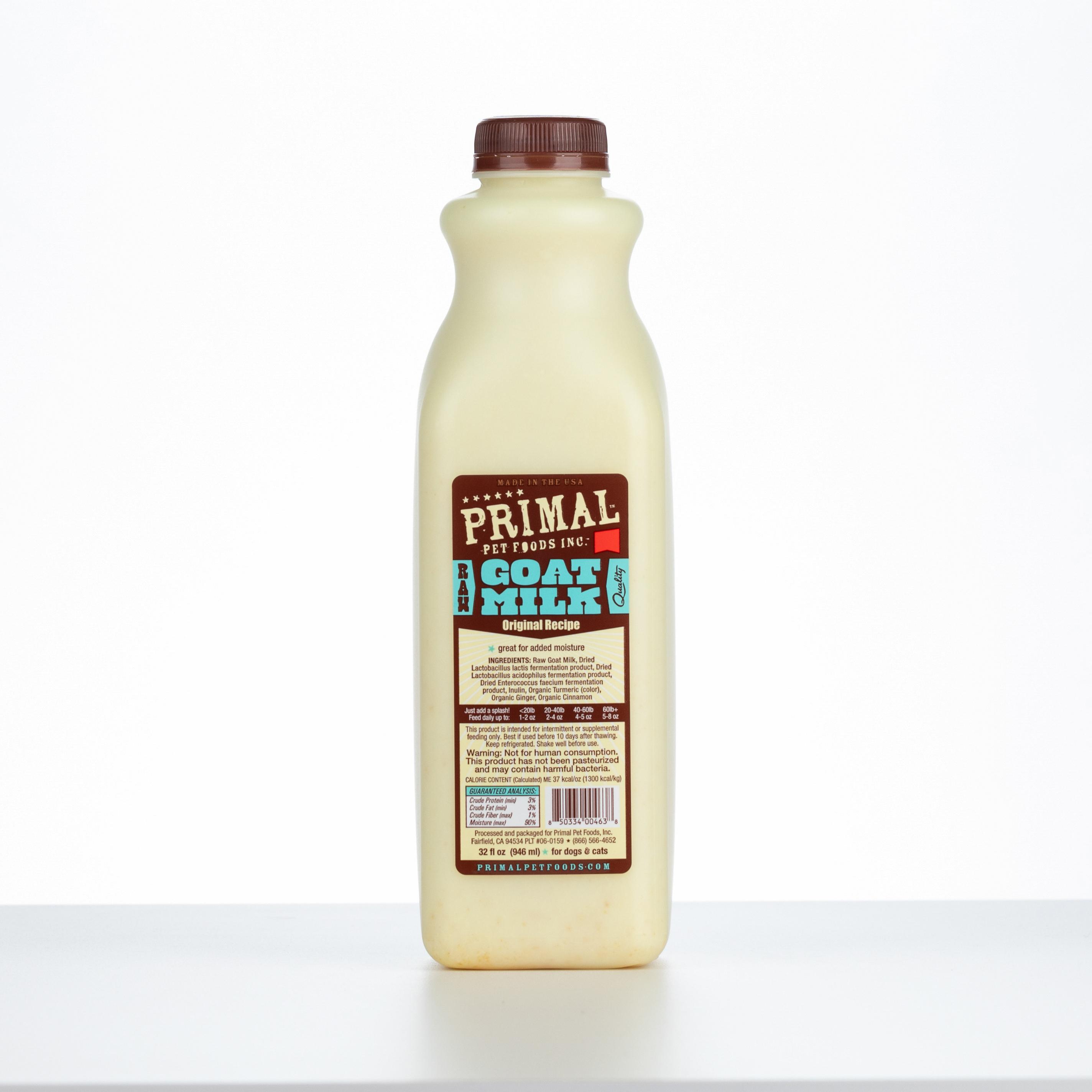 Primal Raw Frozen Goat Milk Original for Dogs & Cats (NC), 32-oz