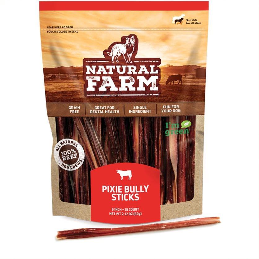Natural Farm Pixie Bully Stick Dog Treats, 6-in, 15-pk