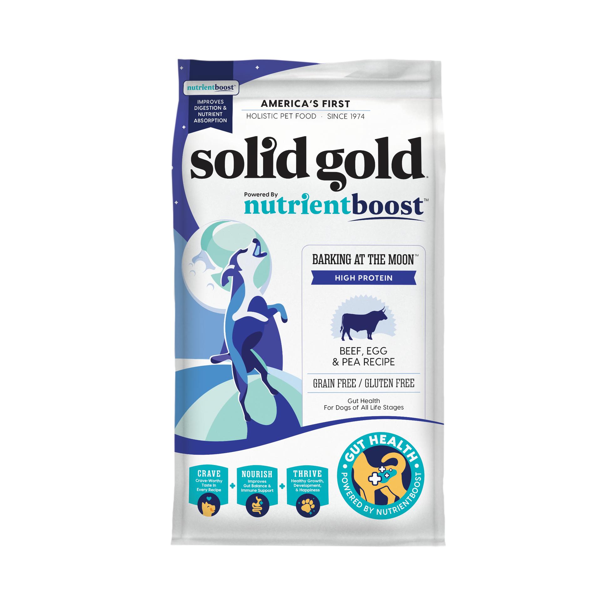 Solid Gold NutrientBoost Barking At The Moon Beef, Egg & Pea Grain-Free Dry Dog Food, 3.75-lb