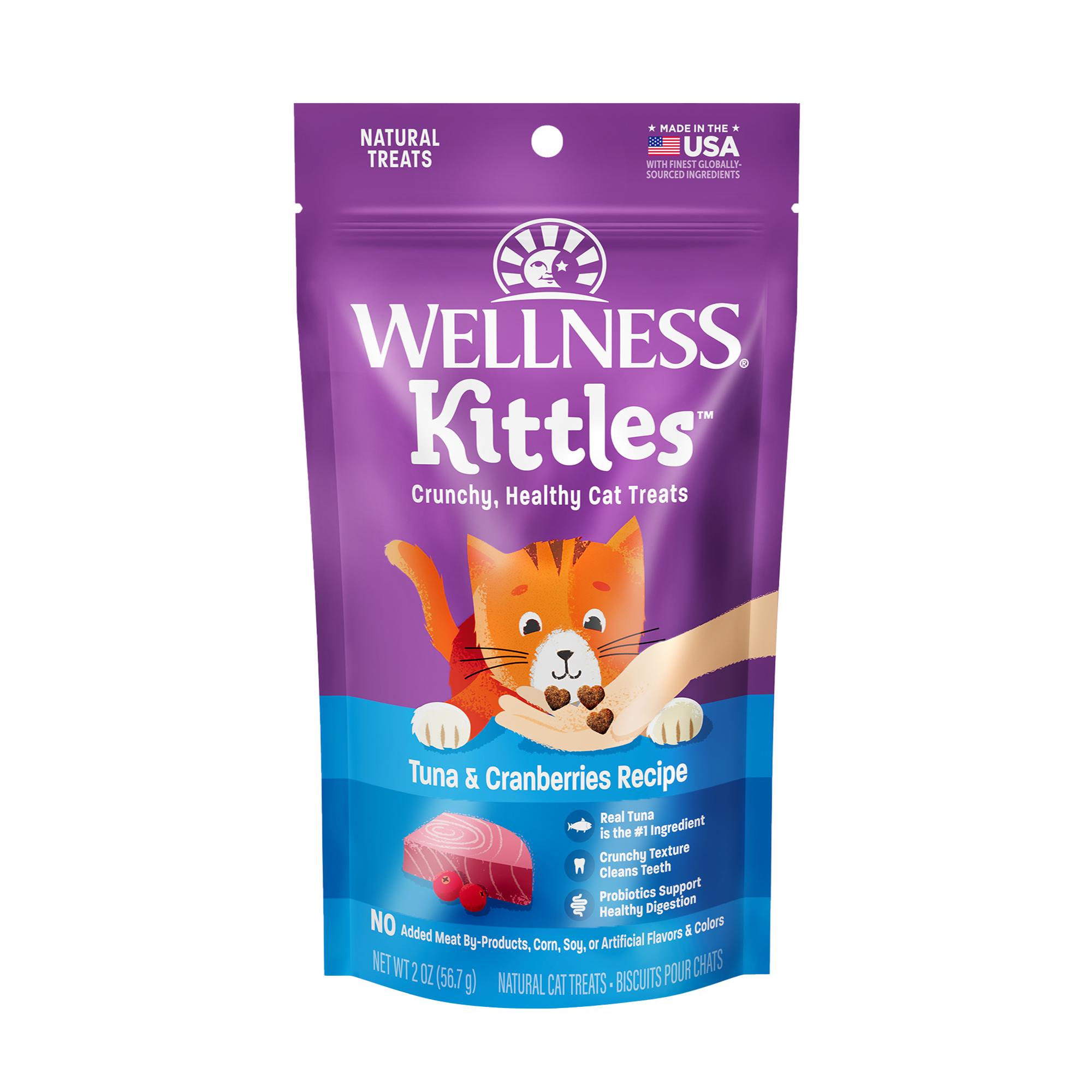 Wellness Kittles Tuna & Cranberries Grain-Free Cat Treats, 2-oz (Size: 2-oz)