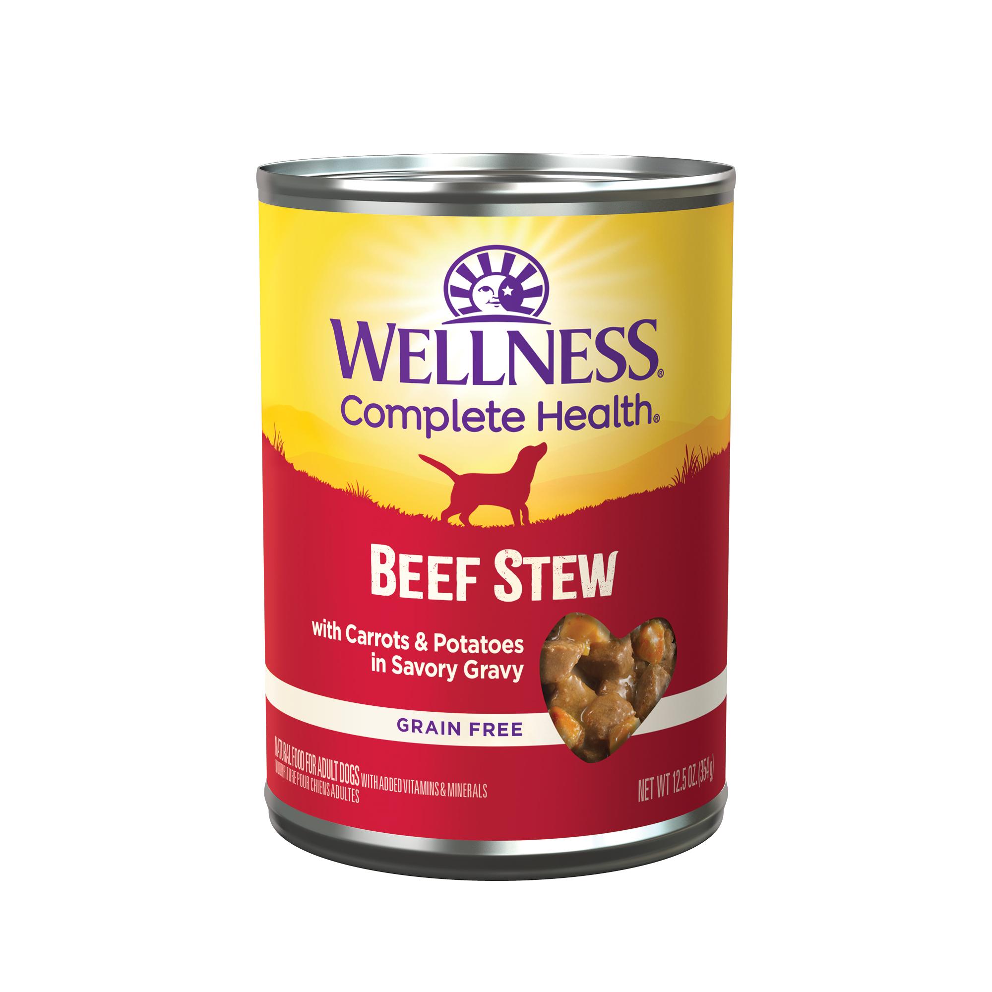 Wellness Complete Health Beef Stew Grain-Free Wet Dog Food Can