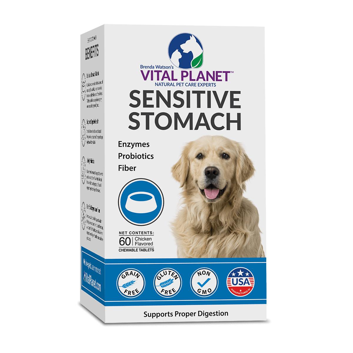 Vital Planet Sensitive Stomach Chicken Flavored Chewable Tablets Dog Supplement