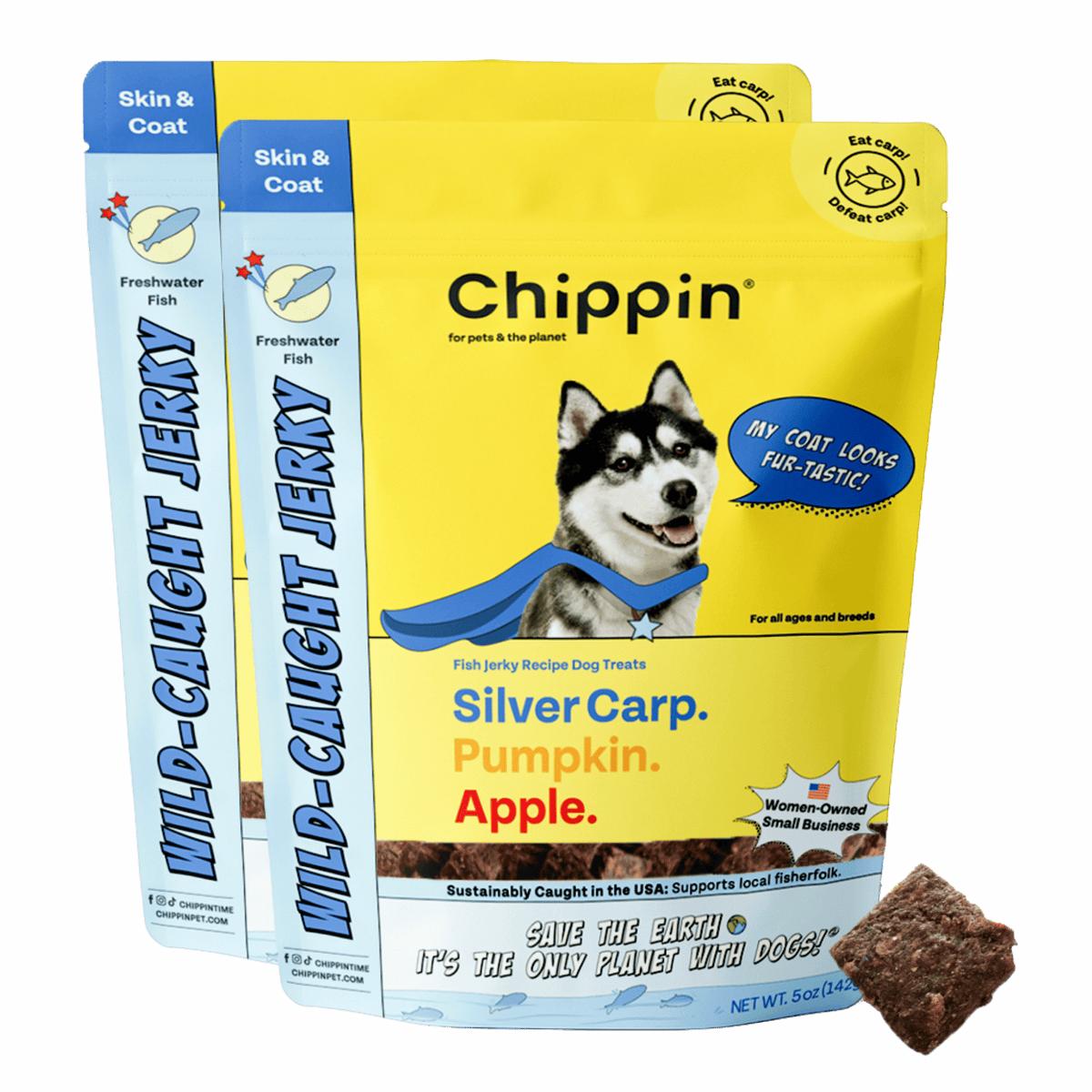 Chippin Wild-Caught Jerky Silver Carp Dog Treats, 5-oz