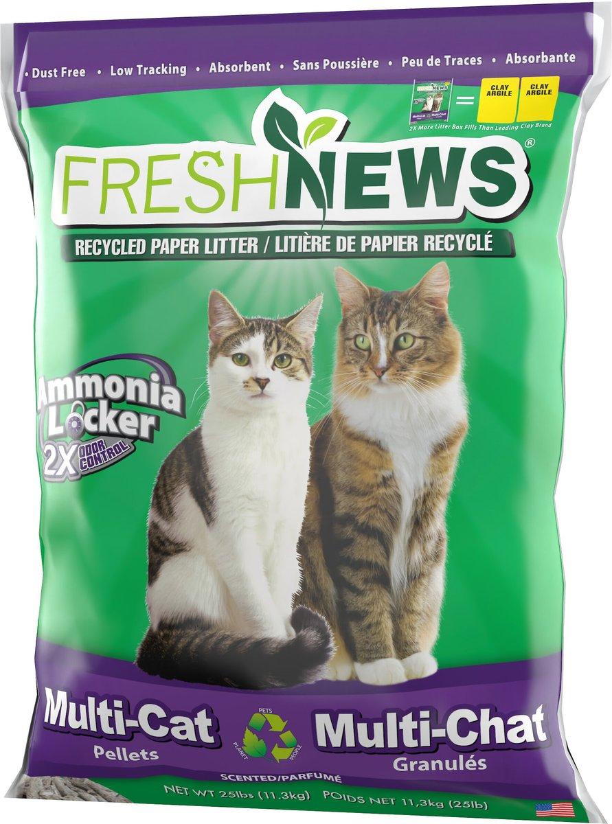 Fresh News Mutli-Cat Pellets Non-Clumping Scented Cat Litter