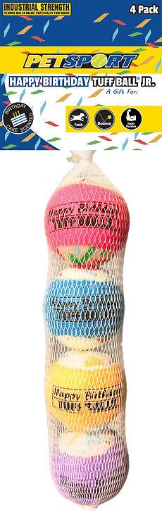 Petsport Happy Birthday Tuff Ball Dog Toy, Junior