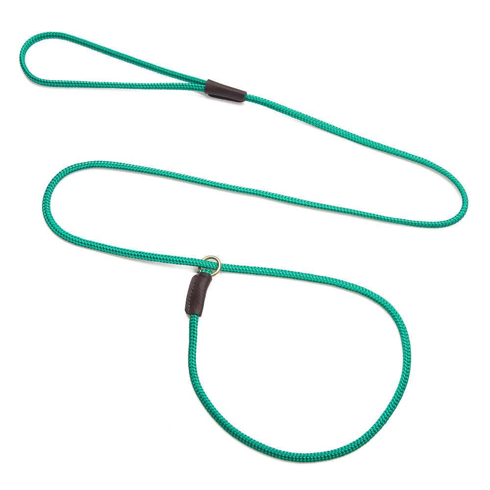 Mendota Pet British Show Slip Dog Leash, Kelly Green, 1/8-in x 54-in