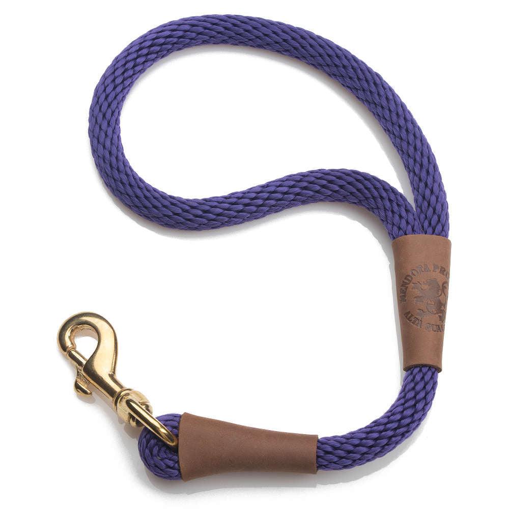 Mendota Pet Large Traffic Dog Leash, Purple, 1/2-in x 16-in