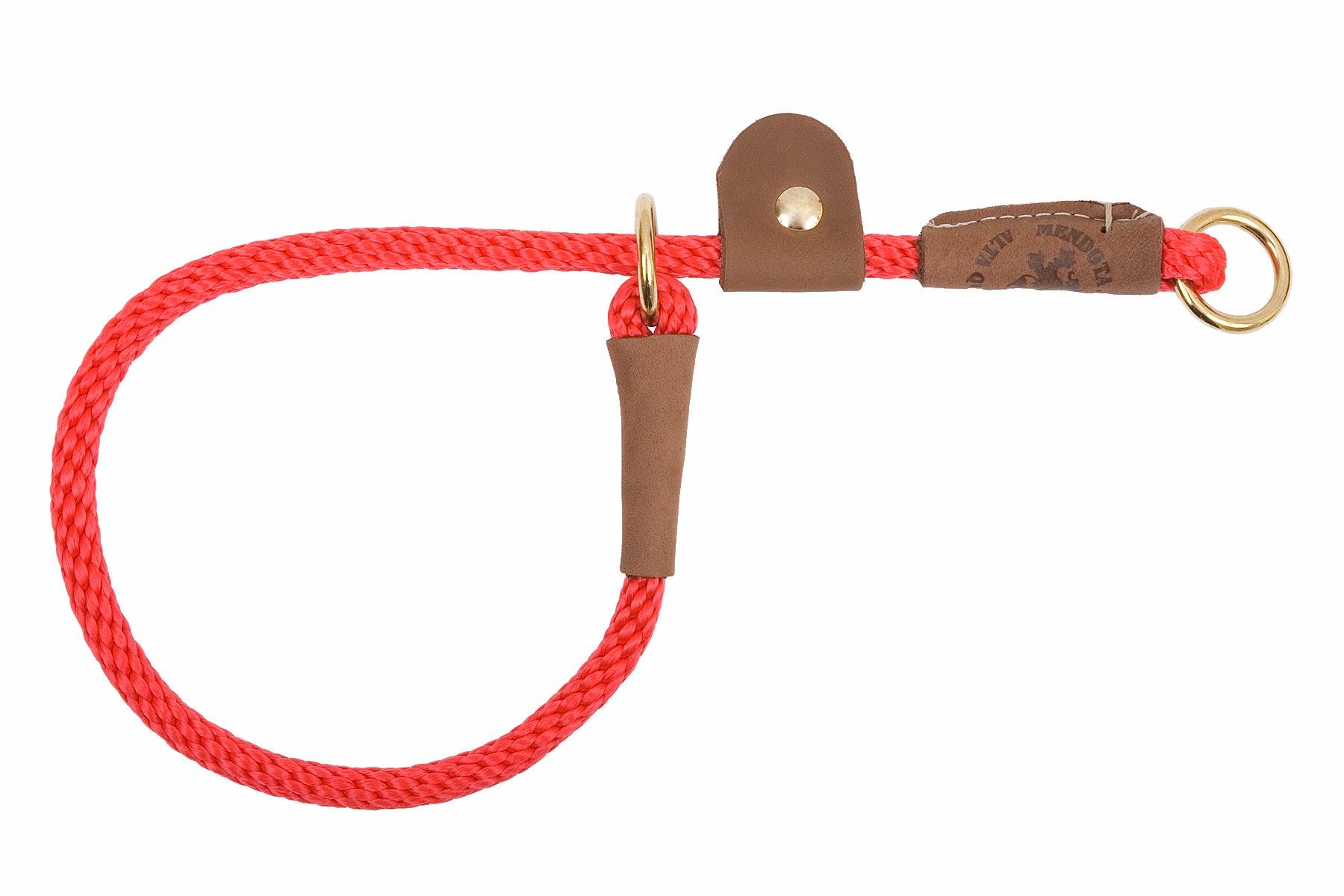 Mendota Pet Pro Trainer Slip Collar with Tab for Dogs, Red, 3/8-in x 16-in