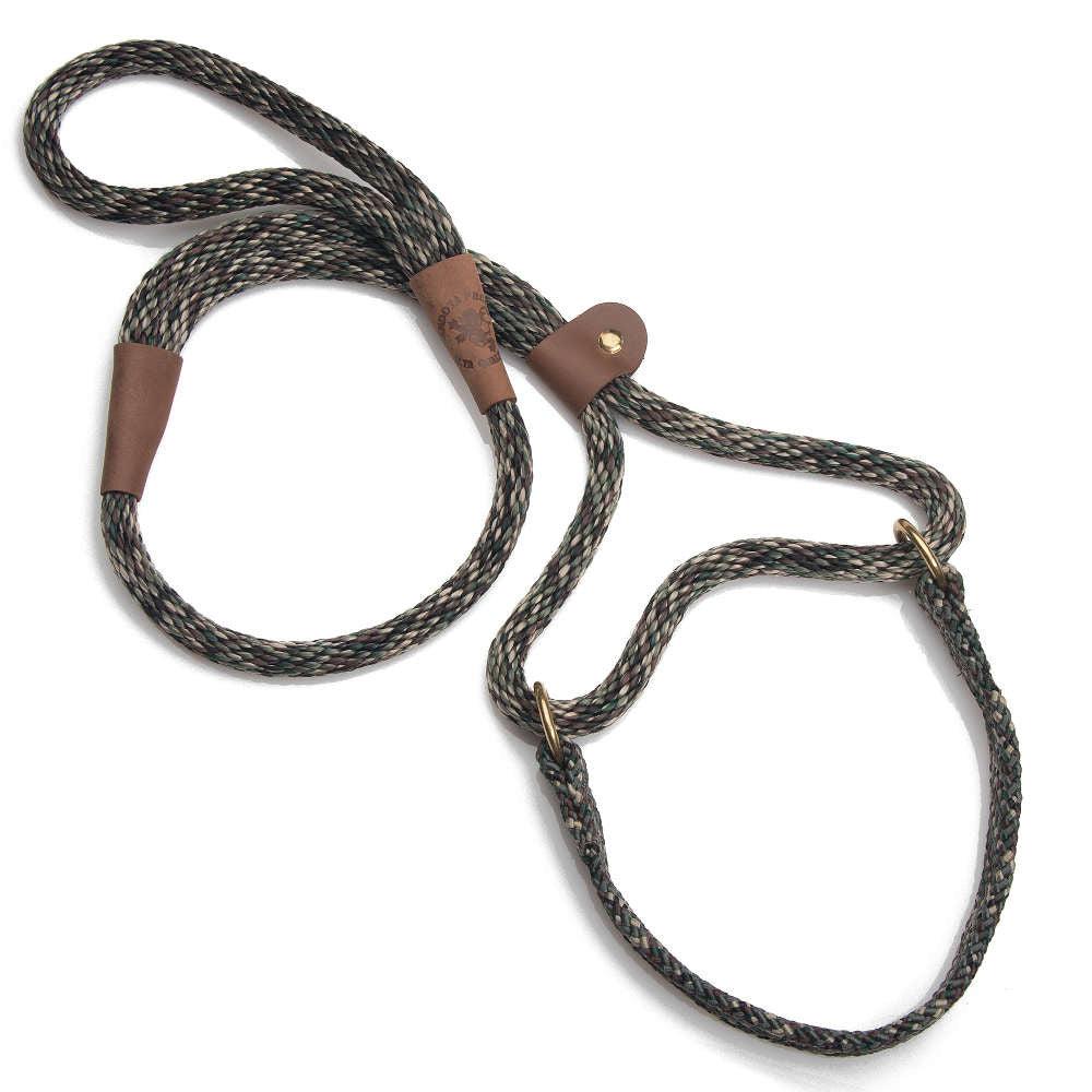 Mendota Pet Large Martingale Slip Walker Dog Collar & Leash, Camo, 1/2-in x 6-ft