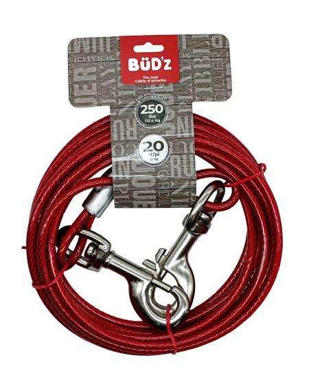 Bud'z Tie Out for Dogs up to 250-lb, 20-ft
